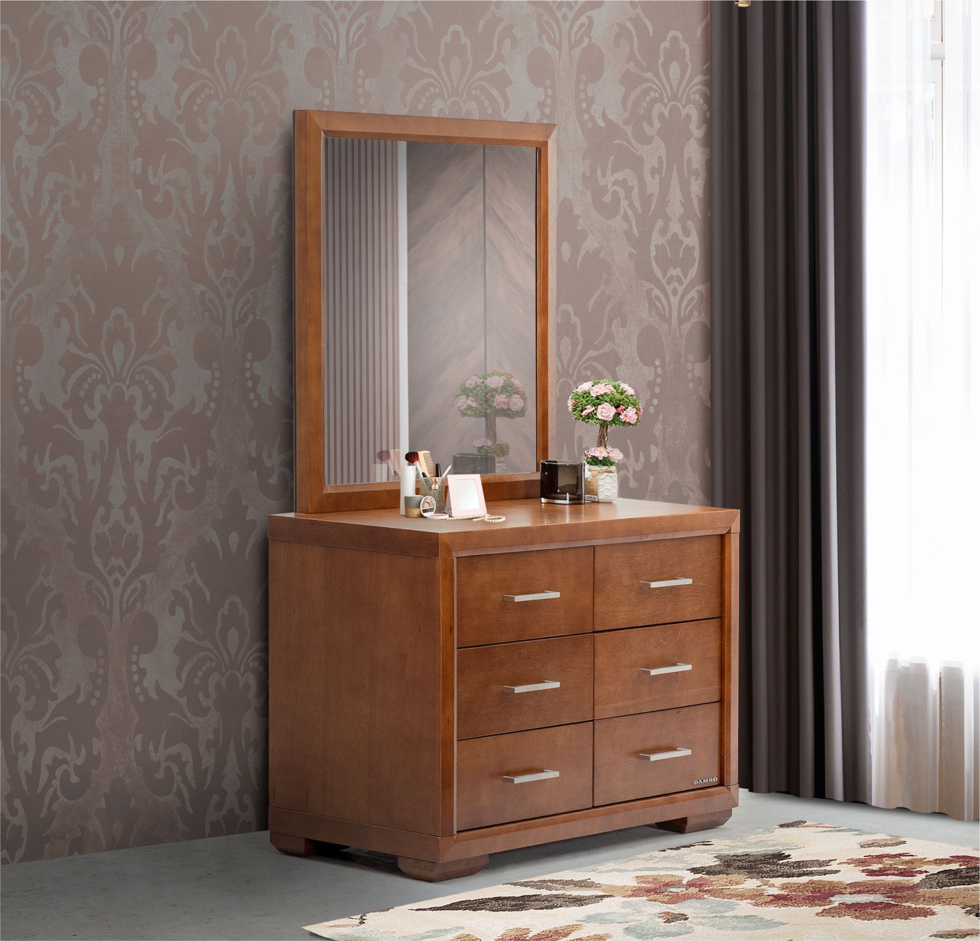 Wooden DAMRO DRESSING TABLE CARVIN (KDCA 001), Without Stool at Rs 16996 in  Tamluk
