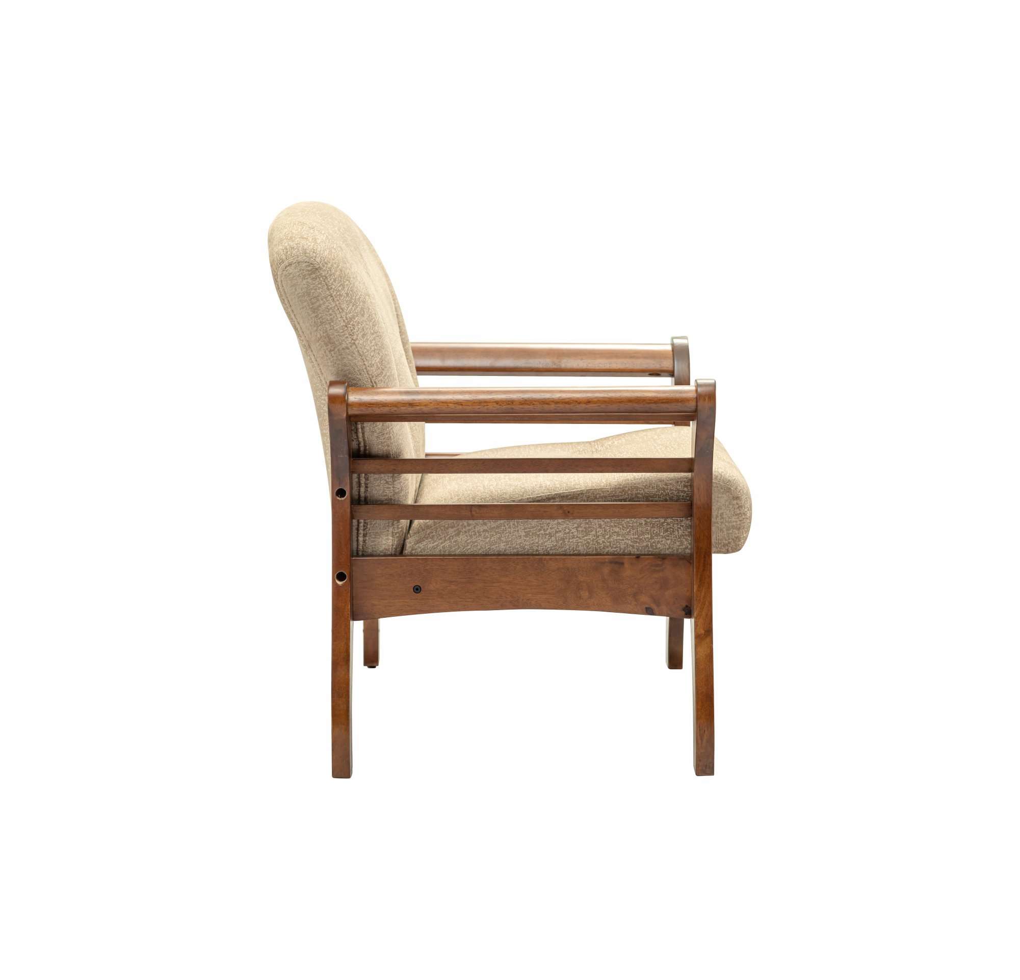 WSB001-Wooden Sofa Baywood 1 Seater-LB05/Dark Walnut