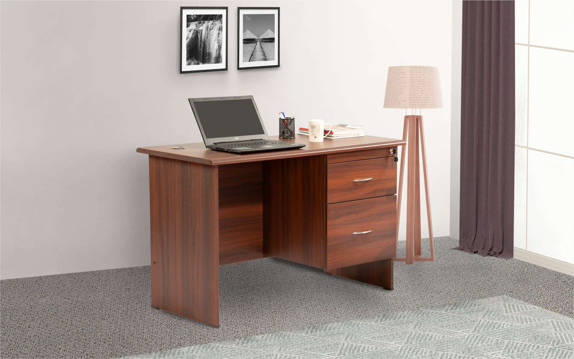 Glade Office Table Set With 2 Drawers