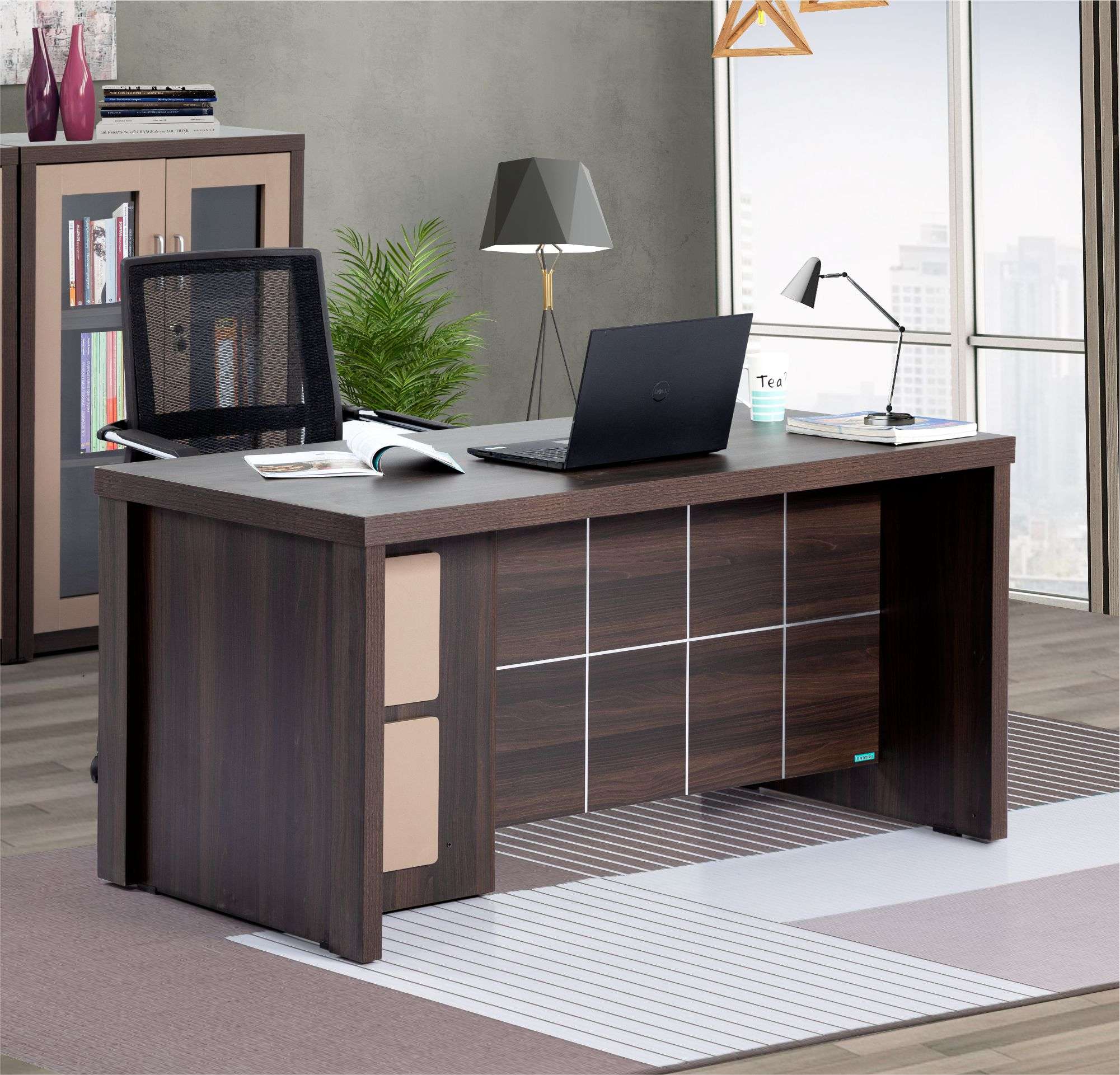 KWT081-Writing Table With 3 Drawers & 1 Door-M42/M51