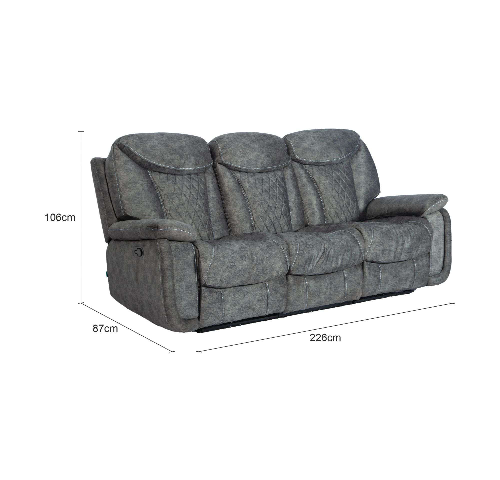 SAS003R+1R+1R-Alliston Sofa Set With Recliner-NAE04