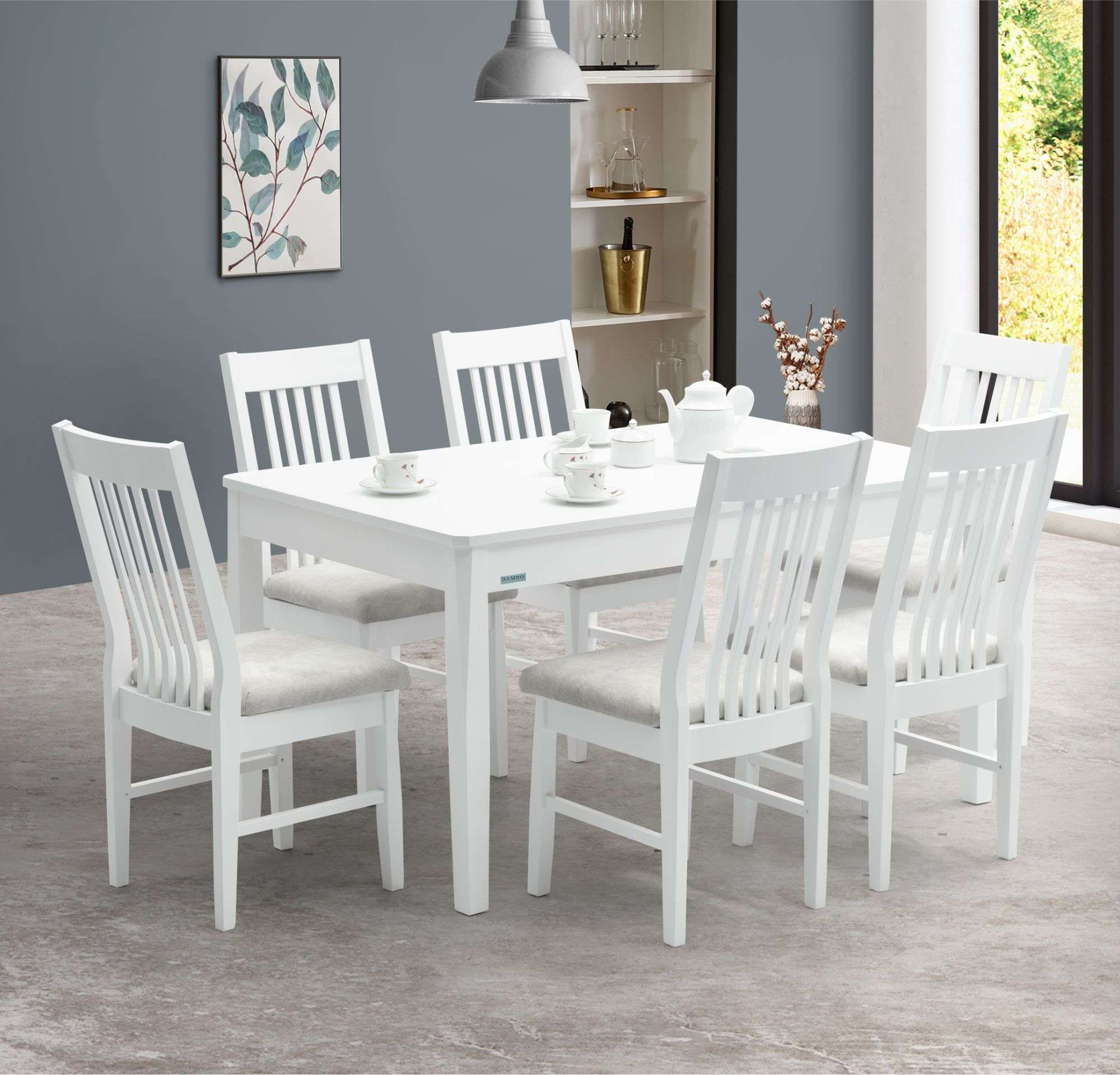 Caplin 6 Seater Dining Set Damro